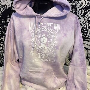 Obey Women's Lavender Tie-Dye Hoodie